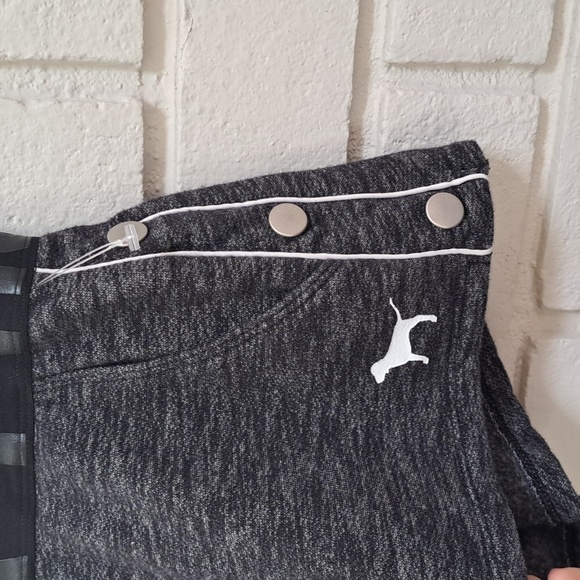 Pink Black/Gray Heathered Button Detail Mini Shorts. NWOT - Picture 3 of 8